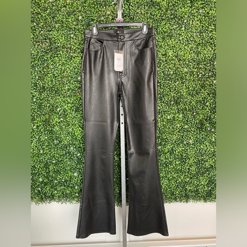 231 FAUX‎ LEATHER ULTRA HIGH RISE SKINNY BOOT IN BLACK - Picture 3 of 14
